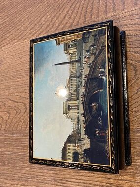 Vintage Russian Fedoskino Lacquer Box Kazan Cathedral St Petersburg
